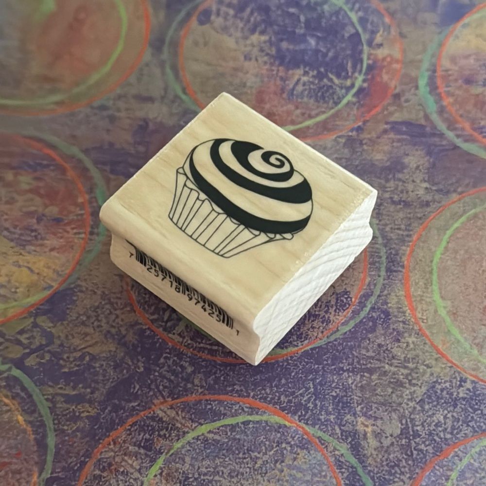 Cupcake Rubber Stamp